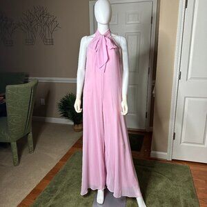 1.STATE Tie Mock Neck Wide Leg Jumpsuit Pink – Small NWT